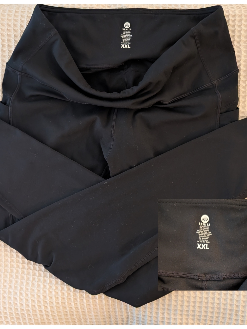 Senita Athletics Size XXL – Black Lux High-Waist Performance Leggings